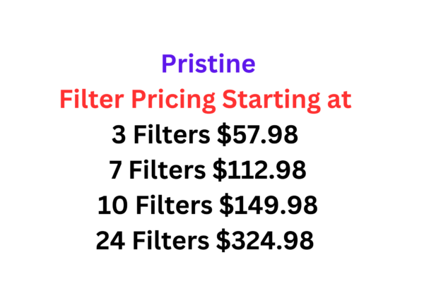 Pristine Filter Pricing